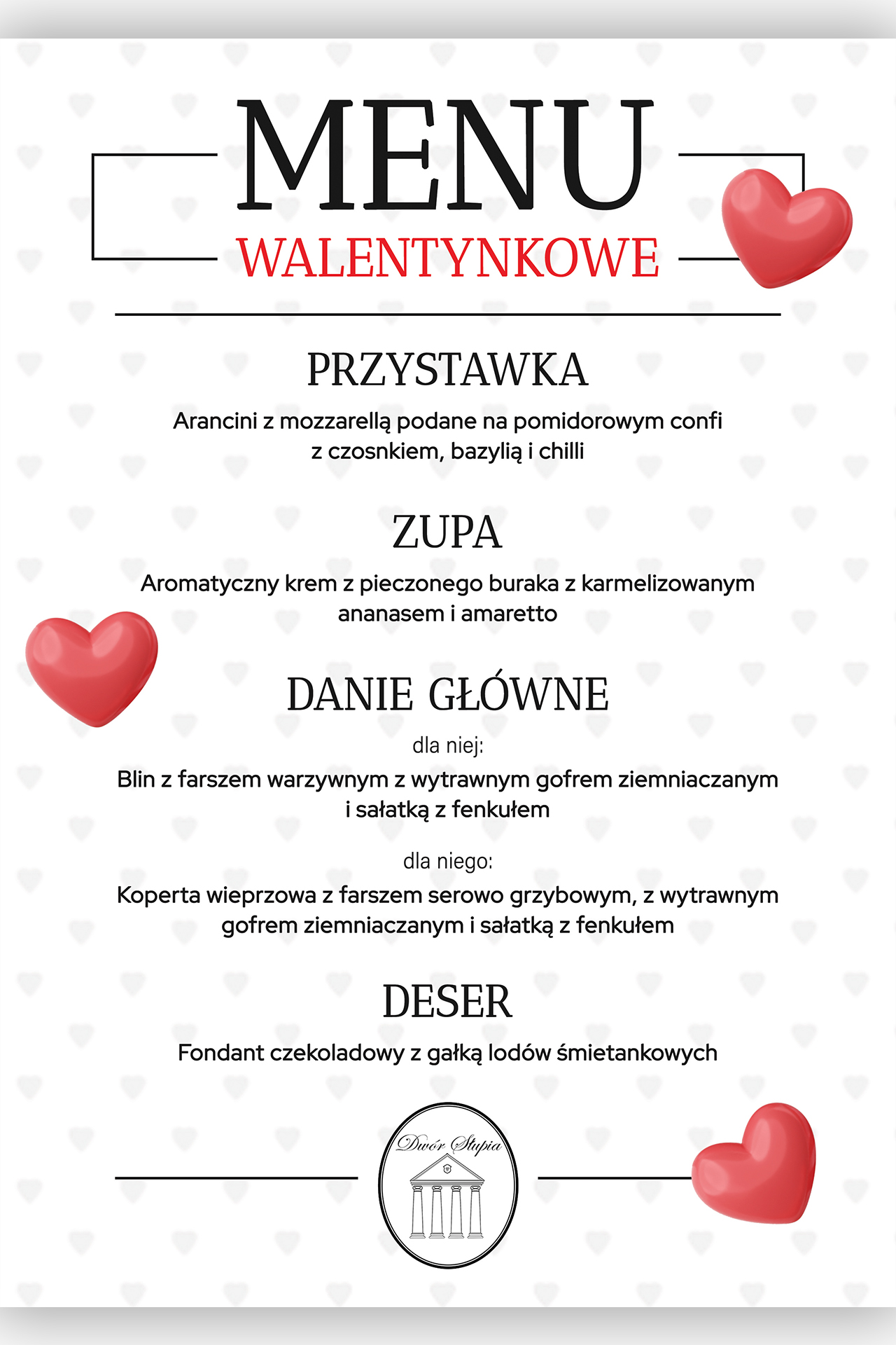 Walentynkowe menu